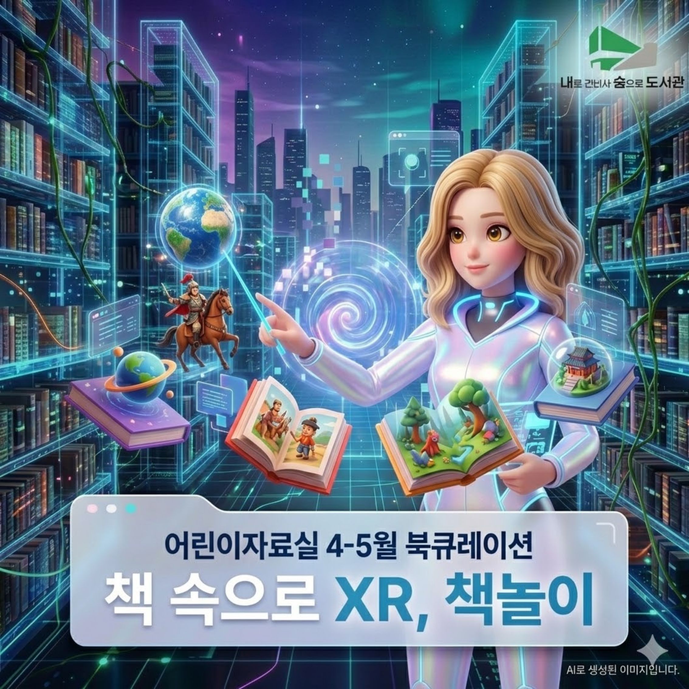 [어린이자료실] 4-5월 북큐레이션 <책 속으로 XR, 책놀이>